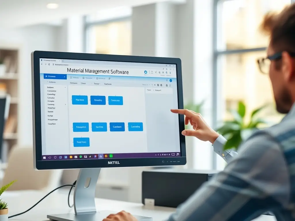 A clean, modern interface of MFG Suite Pro, showcasing its inventory management and production scheduling features, with a focus on user-friendliness and efficiency.